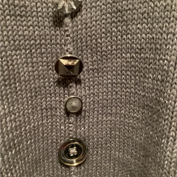 Pure Handknit s/m p/m women’s gray cowl neck 100% cotton pullover sweater - Picture 4 of 12